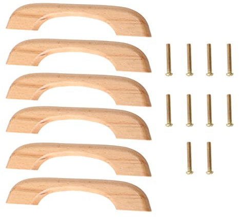 DOITOOL 10 piezas Cocina Tiradores de muebles de madera Tiradores para gabinetes de madera Tiradores de cajones con tornillos de 20 piezas para muebles de gabinete (5 pulgadas)