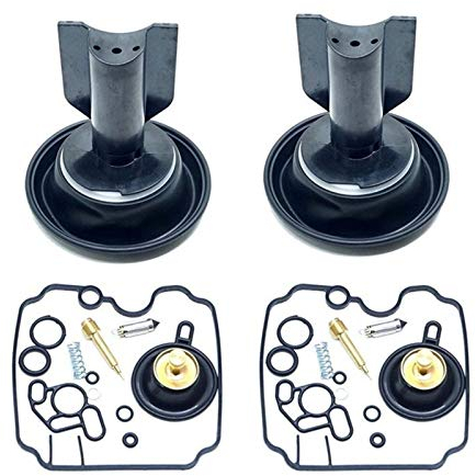 BGTR Motorradzubehör 2ST ist geeignet for Yamaha XTZ750 Super-Tenere XTZ 750 Vergaser Reparatursatz Carbohydrate Vakuum-Membran-Plunger Schwimmerventil Nadelventil Pilot Schraube