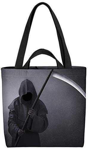 VOID Sensenmann Tod Tasche 33x33x14cm,15l Einkaufs-Beutel Shopper Einkaufs-Tasche Bag