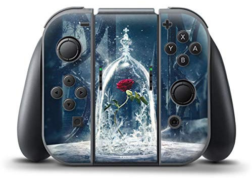 Skin kompatibel mit Nintendo Switch Controller Folie Sticker Die Schöne und das Biest Disney Princess Rose