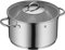 WMF Aparto Kochtopf groß 24cm, mit Glasdeckel, Fleischtopf, Induktionsgeeignet, 5,7l, Cromargan Edelstahl, hochglanzpoliert, backofengeeignet, unbeschichtet