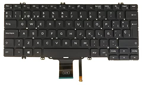 AZUBAYCOM SP - Teclado para portátil Dell Latitude 5300, 5300 2 en 1, 5310, 5310 2 en 1, 7300 0DCJ6K DCJ6K retroiluminado