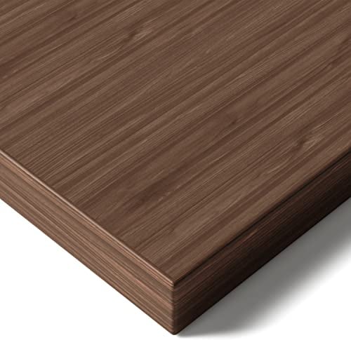 Desktronic Tischplatte 140x70 cm Schreibtischplatte – Perfekt für höhenverstellbare Schreibtische, Esstische und mehr – Made in Europe – 25 mm stabile Tischplatte langlebig (Nussbaum)