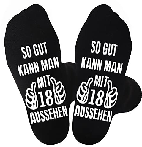 Jeasona 18. Geburtstag Junge Geschenk Socken Geschenk 18. Geburtstag Junge Geschenk zum 18 Geburtstag Junge 18. Geburtstag Junge Geschenkideen Socken 43-46