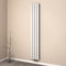 EMKE Heizkörper Klein 1800x300mm, Vertikal Heizkörper Bad Schmal Hoch Flachheizkörper Mittelanschluss Design Paneelheizkörper Doppellagig Wandheizkörper Weiß 911 Watt