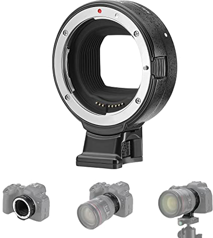 NEEWER EF auf RF Montage Adapter EF/EF S Objektiv auf RF Monatge Kamera Autofokus Konverterring kompatibel mit Canon EOS R Ra RP R6 Mark II R6 R5 R3 R7 R10 R8 R50, max Belastung: 2kg, NW-EF-EOSR