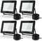 Lospitch Strahler, 4x100W Scheinwerfer Superhell 8500LM 3000K Warmweiß, LED Außenleuchte, Flutlicht IP66 Wasserdicht für Garten, Auffahrt (Kein Stecker)