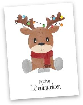 MINA Bügelbild Elch (Mini (6x5 cm)) Aufbügler für Textilien zu Weihnachten Rentier Weihnachtpullover Kindermotive Bügelpatch mit Anleitung Weihnachtsmotiv für Kissen, Pullover DTF Bügelmotive