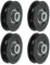 PATIKIL Universal Bearing Pulley Wheel 60mm/2.4, 4 Pack Nylon Bearing Pulley Wheel Lifting Bearing Wheel Replace for Gym Equipment Part Cable Machine