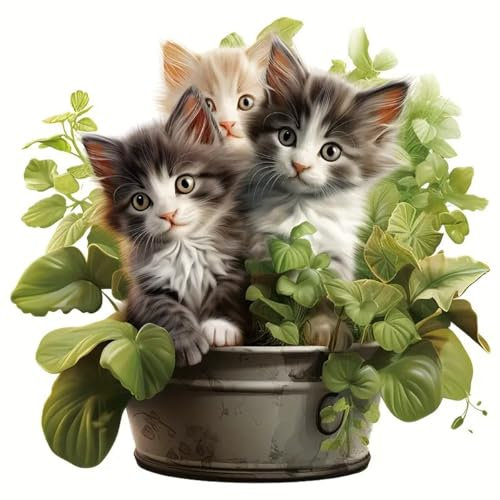 Cute Cat Plants Flower Toilet Cover Sticker Decals,Flower leaf bird Waterproof Toilet Lid Tank Seat Decals Cistern Self-Adhesive Bathroom Wall Sticker
