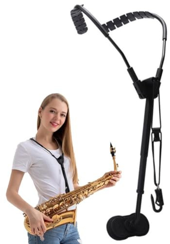 Ericetion Harnais D'épaule De Saxophone pour Enfants Adultes, Sangle De Cou Confortable, Crochet en Aluminium, Support De Saxophone en Métal pour Saxophone Alto
