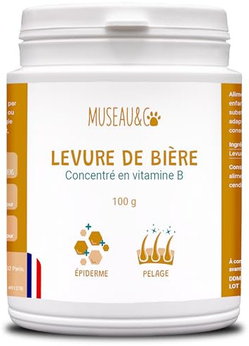 Brewer's Yeast Powder for Dogs and Cats - Source of B Vitamins - 100% Natural Food Supplement - 100g