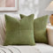 FDTERN 2er Set Gras Grün Kordsamt Kissenbezug 40x40 Weich Moderne Dekorative Kissenbezüge Kissenhülle Dekokissenbezug Sofakissen Dekokissen Boho Deko für Sofa Schlafzimmer Wohnzimmer Bett