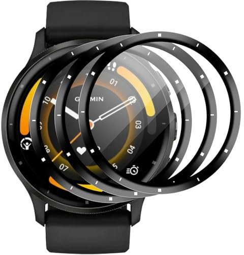 Knrlqim 3 Pièce Verre Trempé pour Garmin Venu 3 Smartwatch Protection Écran,9H HD Protecteur D'écranSans Bulles Anti-Rayures 3D Incurvé Couverture Complète pour Garmin Venu 3
