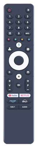 GOUYESHO Nuevo Mando a Distancia de Repuesto para Thomson OLED QLED UHD FHD HD Google Smart Android TV 32DSE101 SRC-4020-01 (Función de Voz)