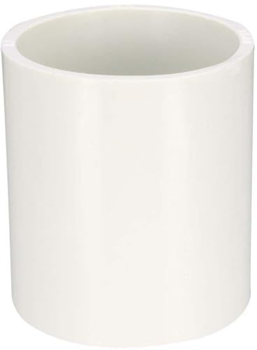 ROWORKX 1Pcs 50mm PVC Slip Straight Pipe Fitting, Solvent Weld Adapter | PVC Slip Coupling Pipe Fitting for Solvent Weld Connection in Garden Water Pipe Systems, Plumbing and DIY Pipe Repair