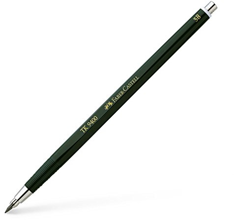 FABER-CASTELL 139403 - Fallminenstift TK 9400, Minenstärke: 2 mm, Härtegrad: 3B, Schaftfarbe: grün