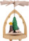 Richard Glässer 01706 Pyramide, Holz, Natur, 8 x 8 x 11 cm