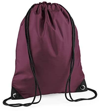 BagBase Unisex BG010BURG Premium Gymsac Bag, Burgunderrot, Größe M
