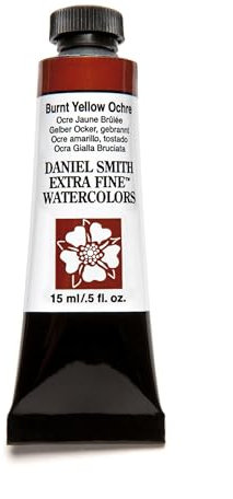 DANIEL SMITH Extra Fine Watercolor 15ml Paint Tube, Burnt Yellow Ochre