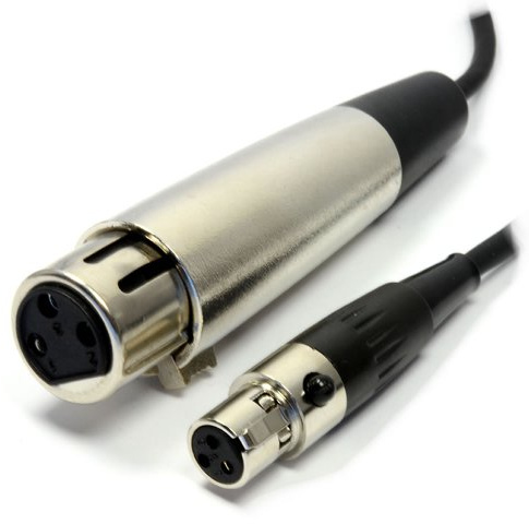 kenable 3 Pin Socket Female XLR to 3 Socket Female Mini XLR Cable 1.5m [1.5 metres]
