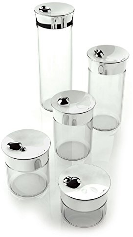 BUGATTI 22-151 Acqua Sucrier Acier INOX/Porcelaine Blanc 13 x 12 x 9 cm