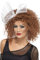 Smiffys Damen 80er Jahre Lockige Perücke mit Schleife, 80er Wild Child Perücke, Braun, One Size, 22141