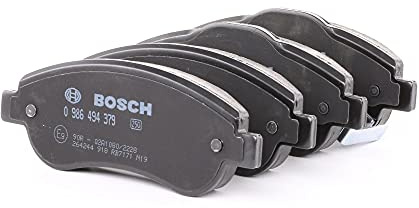 Bosch BP1287 - Brake Pads Car Front Axle - 1 Set of 4 Pads | Bosch Quality - Reduced Noise and Dust - ECE-R90 Certified - Copper-Free