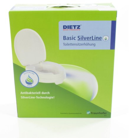 Dietz Relaxon Toilettensitzerhöhung mit Deckel Biomaster protected - antibakteriell
