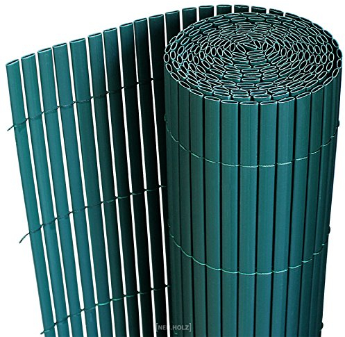 [neu.haus] Cañizo Jardin Ocultacion Hidden Cañizo PVC Estera Ligera Protector contra el Viento Pantalla de Privacidad Balcón Terraza Resistente a la Intemperie 90 x 300 cm - Verde