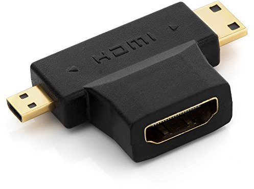 deleyCON Mini + Micro HDMI Adaptateur Double - HDMI Femelle Mini HDMI Mâle + Micro Prise HDMI - 3D Full HD 1080p