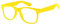 Boolavard Rétro Vintage couleur unisexe Punk Geek Classic style Nombre Zéro Effacer Objectif Lunettes de soleil (Clair Jaune)