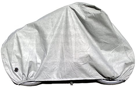 Car-e-Cover Fahrradabdeckplane 100% Wasserdicht für 26 und 28 Fahrräder, Hellgrau, Mikro-Vlies