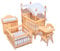 Melody Jane Puppenhaus Eiche Hell Blau Gingham Kinderzimmer Möbel Miniatur Baby Junge Zimmer Set