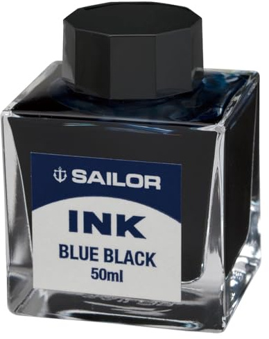 Sailor 13-1007-244 Füllfederhalter, Farbstoffflasche, 50 ml, Blau/Schwarz
