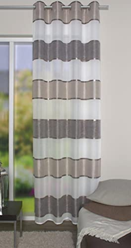 Home fashion 051777-0160 Stein 245/140 cm Ösenschal, Stoff, Stein, 245 x 140 cm