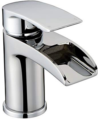 Home Standard Vespa Waterfall Bathroom Single Lever Mono Basin Sink Mixer Tap with Slotted Spring Waste |