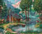 Vermont Christmas Company House by the Lake Jigsaw Puzzle 1000 Piece - Large Piece Puzzles for Adults 1000 Pieces - Fully Interlocking & Randomly Shaped Pieces