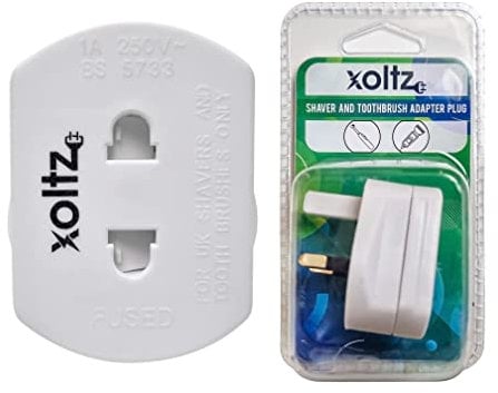 Xoltz Shaver & Electric Toothbrush Charger Converter Adapter Plug 1A Bathroom Socket Converter Plug Adaptor 1 Amp