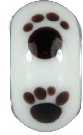 Paw Charm argent sterling 925 Charm en verre de Murano pour Pandora Charm