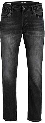 JACK & JONES Mike Original Comfort Tapered Herren Jeans Hose, Farbe:Schwarz (817 Black Denim), Hosengröße:W32/L32