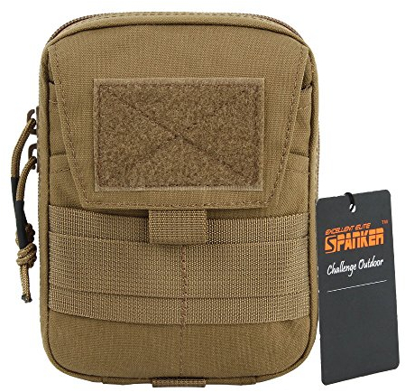 EXCELLENT ELITE SPANKER Molle Admin Tasche Militärische Werkzeugtasche EDC Molle Tasche Gadget Hüfttaschen(Braun)