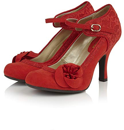 Ruby Shoo Belle Divino Exclusive Anna Royal Blue Lace Mary Jane
