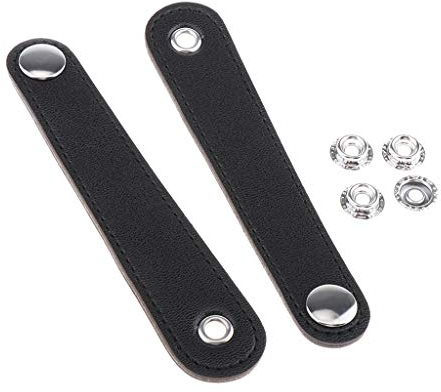 Verstellbare PU-Leder Akkordeon-Riemen Akkordeon Balgriemen mit Schnallen, 2er Pack - Mittenabstand 10,8 cm