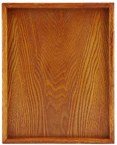 Hakeeta Wooden Rectangular Tea Tray, 30 * 24cm, Ideal for Tea, Coffee, Snacks, Drinking Glasses, Drinks, Other Food, Classic Style, Solid Color, Lightweight, Easy to Carry