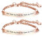 VNOX 2 Stück BFF Freundschaft Schwester Inspirierende Zitat Bar Armband Gravierte Edelstahl Link ID Kette für Frauen Mädchen,Weihnachten/Geburtstagsgeschenk,Länge Einstellbar