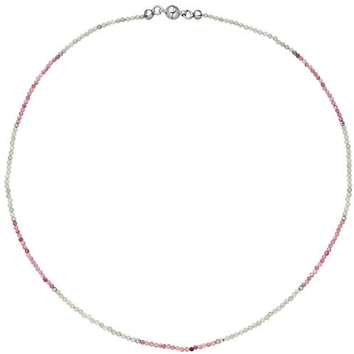 Jobo Damen-Halskette mit Labradorit Turmalin Hämatin 45 cm