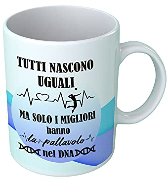 Tazza Uomo Sport Tutti nascono Uguali ma solo i migliori hanno la Pallavolo nel DNA Gadget Sport Sportivo Gadget Idea Regalo Simpatica