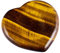 KYEYGWO Tigerauge Reiki Heilung Kristall Sorgen Stein, Herz Daumenstein Pocket Palmen Taschensteine Worry Stone Massagesteine für Meditation, Stress abbauen, Handschmeichler Dekompression