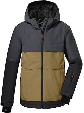 Killtec Jungen Ksw 180 Bys Jckt Skijacke Funktionsjacke mit Kapuze und Schneefang, anthrazit, 152 EU